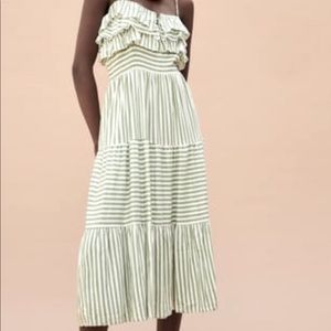 Zara striped midi dress xs